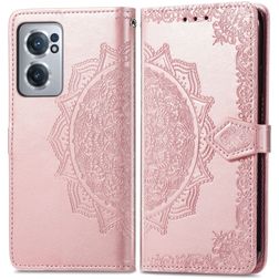 Mobigear Mandala OnePlus Nord CE 2 Hoesje Bookcase Portemonnee - Roségoud