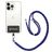 Mobigear Nylon Lanyard Universeel Telefoonkoord Verstelbaar - Wit / Rood / Marineblauw