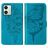 Mobigear Butterfly Motorola Moto G54 Hoesje Bookcase Portemonnee - Blauw