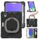 Mobigear RingGuard iPad Mini 6 (2021) Hoes Hard Kunststof,Siliconen Backcover + Stylus Houder + Schouderband + Standaard - Zwart