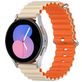 Mobigear Ocean Siliconen Smartwatch Bandje Gespsluiting - Universeel 20 mm aansluiting - Oranje / Sterrenlicht
