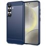 Mobigear Brushed Slim Samsung Galaxy S25 Hoesje Flexibel TPU Backcover - Blauw