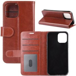 Mobigear Wallet iPhone 12 Hoesje Bookcase Portemonnee - Bruin