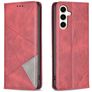 Mobigear Rhombus Slim Samsung Galaxy S23 FE Hoesje Bookcase - Rood
