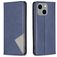 Mobigear Rhombus Slim iPhone 15 Plus Hoesje Bookcase - Blauw