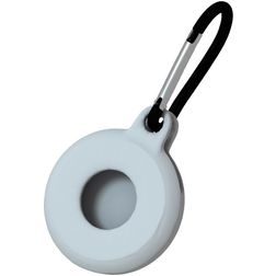 Mobigear Circle Key Apple AirTag Hoesje Flexibel TPU Sleutelhanger - Wit