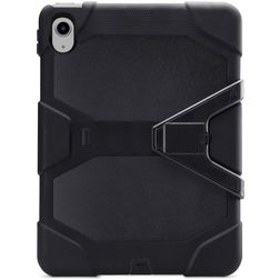 Xccess Survivor Essential iPad Mini 7 (2024) Hoes Hard Kunststof,Siliconen Backcover + Standaard - Zwart