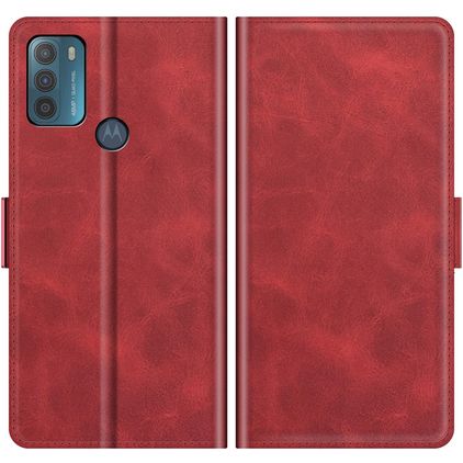 Mobigear Slim Magnet Motorola Moto G50 Hoesje Bookcase Portemonnee - Rood
