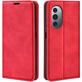 Mobigear Retro Slim Motorola Edge X30 Hoesje Bookcase Portemonnee - Rood