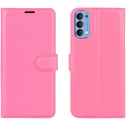 Mobigear Classic OPPO Reno 4 Hoesje Bookcase Portemonnee - Roze