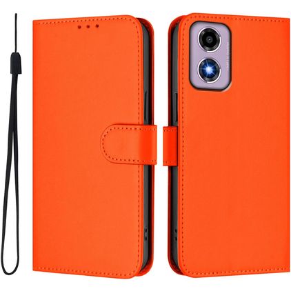 Mobigear Urban Wallet Motorola Moto G04 Hoesje Bookcase Portemonnee - Oranje