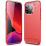 Mobigear Brushed Slim iPhone 13 Pro Hoesje Flexibel TPU Backcover - Rood