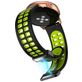 Mobigear Sport Plus Mag Siliconen Smartwatch Bandje Magneetsluiting - Universeel 20 mm aansluiting - Zwart / Groen