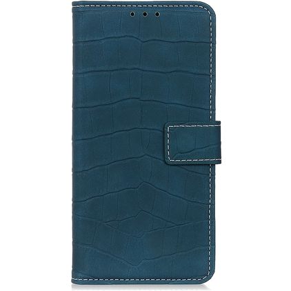 Mobigear Croco Samsung Galaxy A51 Hoesje Bookcase Portemonnee - Groen
