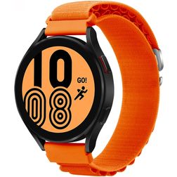 Mobigear Alpine Nylon Smartwatch Bandje Gespsluiting - Universeel 20 mm aansluiting - Oranje