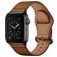 Mobigear Venezia Leren Apple Watch Bandje Gespsluiting - 42/41/40/38 mm - Cognac