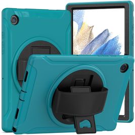 Mobigear SureGrip Samsung Galaxy Tab A8 10.5 (2021) Hoes Hard Kunststof,Siliconen Backcover + Standaard - Blauw