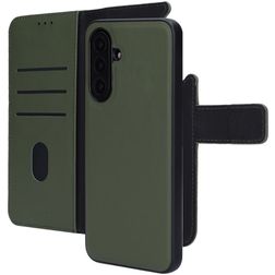 Mobiparts Samsung Galaxy A17 Hoesje Echt Leer Uitneembare 2in1 Bookcase Portemonnee - Groen