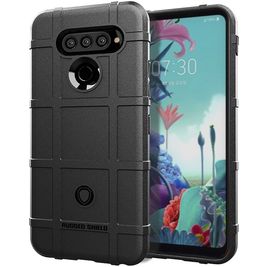 Mobigear Rugged Shield LG K51s Hoesje Flexibel TPU Backcover Shockproof - Zwart