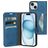 Mobiparts Classic Wallet iPhone 15 Hoesje Bookcase Portemonnee - Steel Blue