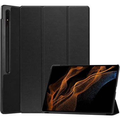 Mobigear Tri-Fold Samsung Galaxy Tab S8 Ultra Hoes Bookcase - Zwart