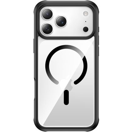 Valenta Full Cover Doorzichtig iPhone 17 Pro Max MagSafe Hoesje Gehard Glas Backcover Shockproof - Transparant