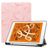 Mobigear Tri-Fold Marble iPad Air 3 (2019) Hoes Bookcase + Stylus Houder - Roze
