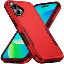 Mobigear Heavy Armor iPhone 16 Hoesje Hardcase Backcover Shockproof - Rood