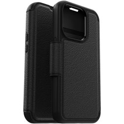 OtterBox Strada iPhone 15 Pro MagSafe Hoesje Echt Leer Bookcase - Zwart