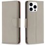 Mobigear Excellent iPhone 16 Pro Max Hoesje Bookcase Portemonnee - Grijs