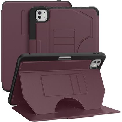 Mobigear Magnetic Folio iPad Pro 11 Inch (2024) Hoes Bookcase + Stylus Houder - Paars