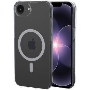 Mobiparts Classic Doorzichtig iPhone 16e MagSafe Hoesje Flexibel TPU Backcover - Transparant