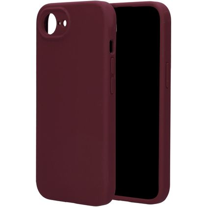 Mobiparts iPhone 17e Siliconen Hoesje Backcover - Plum Red