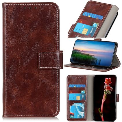 Mobigear Basic Samsung Galaxy S22 Hoesje Bookcase Portemonnee - Bruin