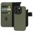 Mobiparts iPhone 15 Pro MagSafe Hoesje Echt Leer Uitneembare 2in1 Bookcase Portemonnee - Groen