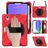 Mobigear SureGrip XGuard iPad Mini 6 (2021) Hoes Hard Kunststof,Siliconen Backcover + Stylus Houder + Schouderband + Standaard - Rood