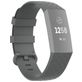 Mobigear Cross Siliconen Fitbit Charge 3 Bandje Gespsluiting - Grijs