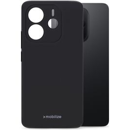 Mobilize Rubber Gelly Xiaomi Redmi Note 14 Hoesje Flexibel TPU Backcover - Zwart