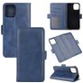 Mobigear Slim Magnet iPhone 12 Hoesje Bookcase Portemonnee - Blauw