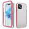 Mobigear Two-Layer iPhone 12 Pro Max Hoesje Hardcase Backcover Shockproof - Transparant / Rood