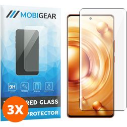 Mobigear Premium Vivo X80 Pro Glazen Screenprotector - Case Friendly - Zwart (3-Pack)