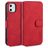 Mobigear Retro iPhone 11 Hoesje Bookcase Portemonnee - Rood