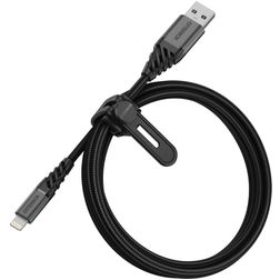 OtterBox Nylon Braided USB-A naar Apple Lightning Kabel MFI 1 m - Zwart