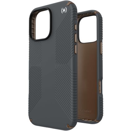 Speck Presidio2 Grip iPhone 16 Pro Max Hoesje Hardcase Backcover Shockproof - Charcoal Grey