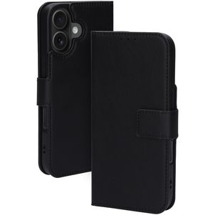 Mobiparts Classic Wallet MagSafe iPhone 16 MagSafe Hoesje Bookcase Portemonnee - Zwart