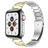 Mobigear Lissabon Stalen Apple Watch Bandje Vouwsluiting - 42/41/40/38 mm - Goud / Zilver