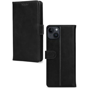 Mobilize Premium Gelly Wallet iPhone 14 Plus Hoesje Bookcase Portemonnee - Zwart