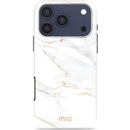 MIO iPhone 17 Pro MagSafe Hoesje Hardcase Backcover - White Marble