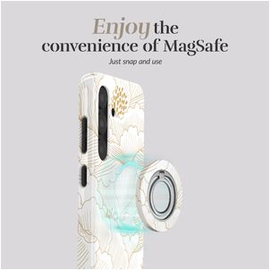 MIO Holder MagSafe Telefoon Ring - White Roses Universeel