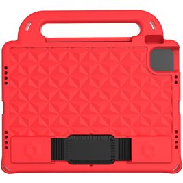 Mobigear Diamond iPad Pro 11 Inch (2022) Kinder Tablethoes met Handvat - Rood